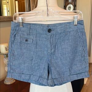 Banana Republic Low Rise Cotton Blue Shorts Dressy